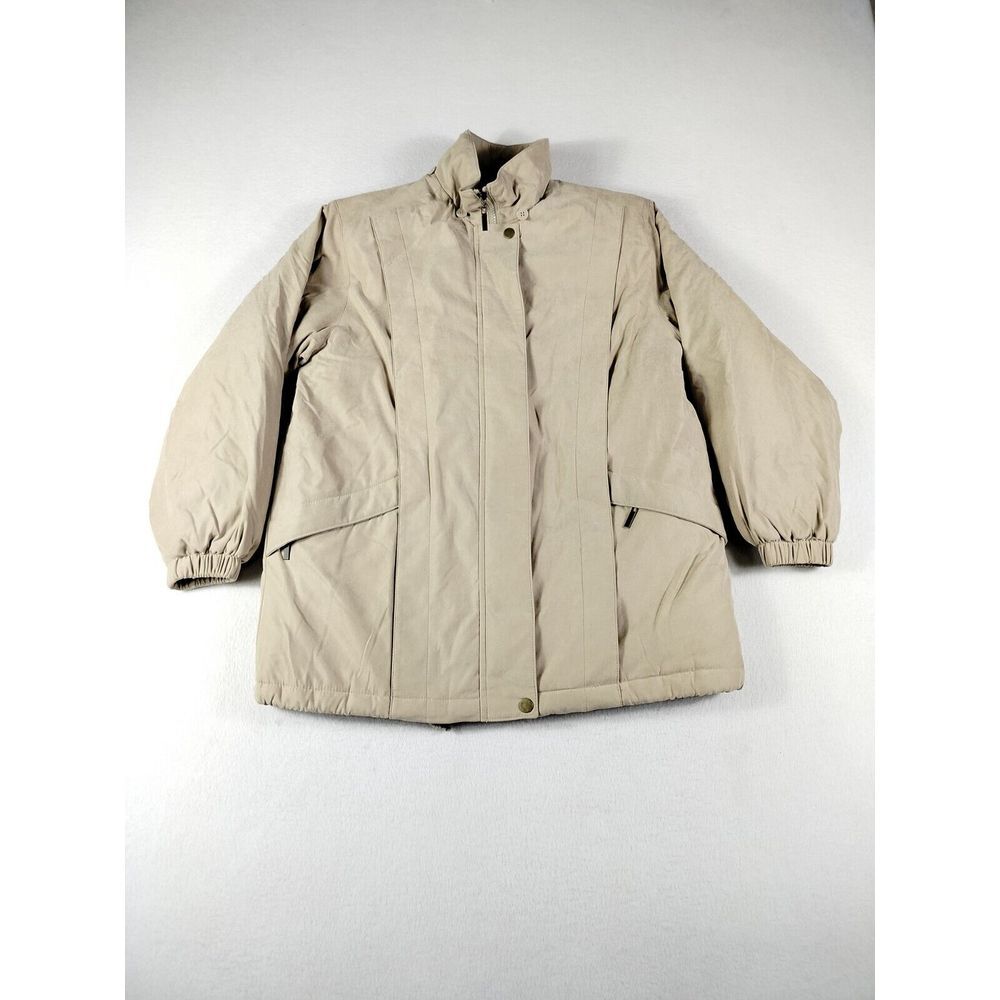 Bromley Sport Winter Coat Jacket Women's Petite Small Beige Gorpcore Casual Warm